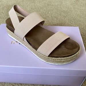 Madden Girl Sandals, size 7.5, Cybell, nude.